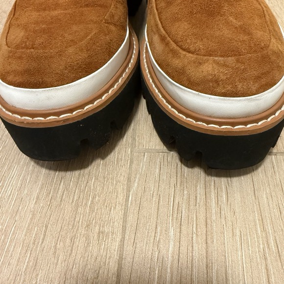 FREE PEOPLE Gee Wawa Ellis Chelsea Boots Lugged Platform Tan Brown Size 37/7 - Picture 4 of 11